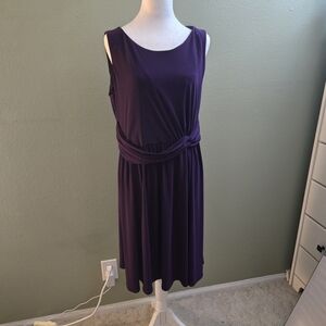 💚 2/$12 or 3/$16  Kasper Rich Purple Midi Dress